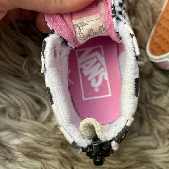 🩷🤍❤️ Vans Toddler Sk8-Hi Zip Candy Hearts - Picture 10 of 12